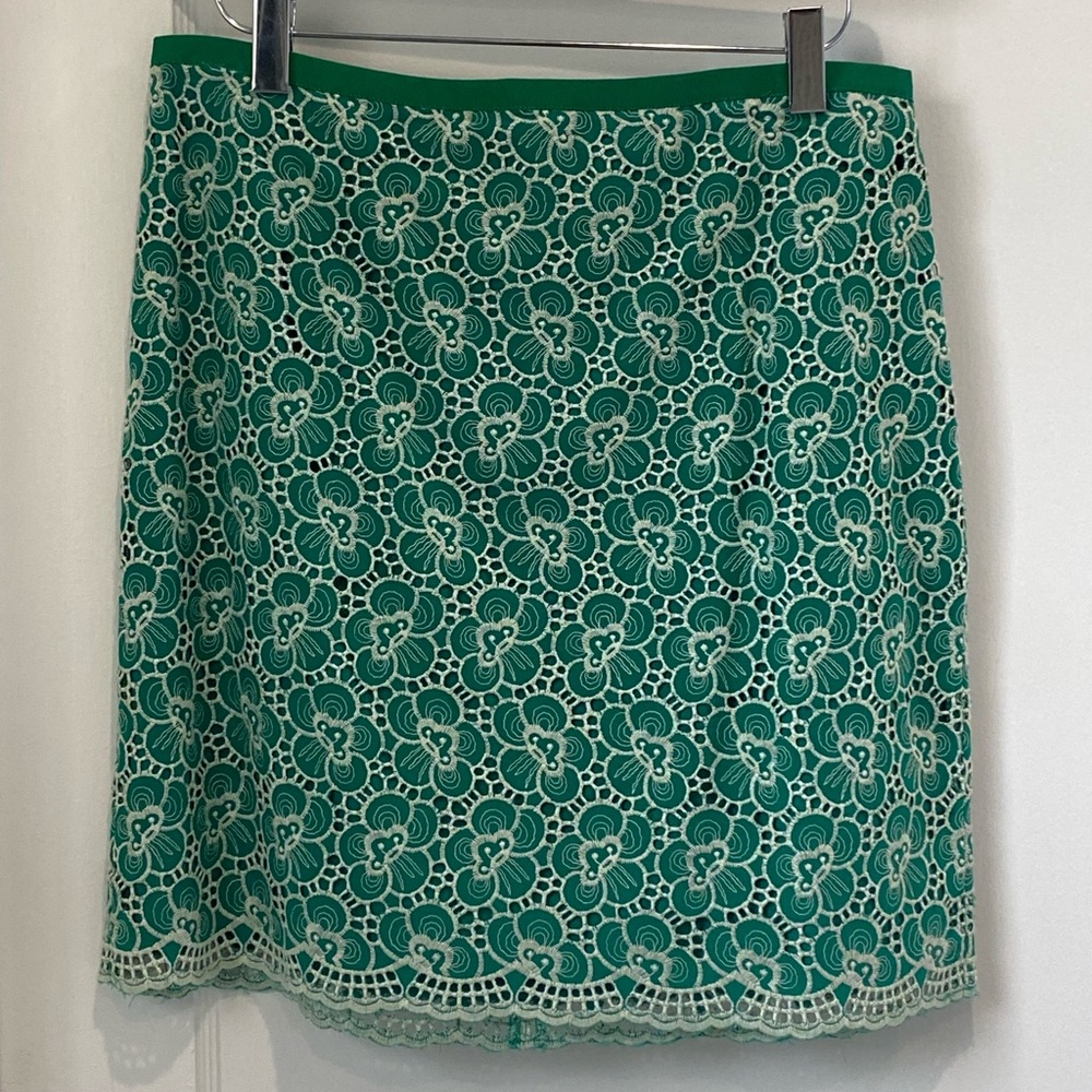 J. Crew Flounce skirt with floral embroidery